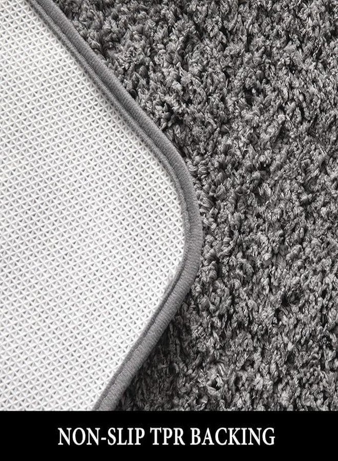 TICOLO Extra Soft Absorbent Bathroom Floor Mat | Non-Slip Quick Dry Mat for Bathroom & Home Use (24 x 16 Inch) (Grey) - Image 5