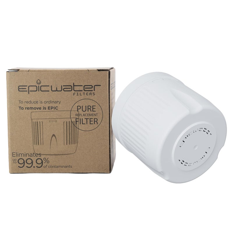 Epic Water Filters REPLACEMENT FILTER/Compatible with Epic Pure Water Pitcher/Removes Fluoride, Lead, Forever Chemicals, Heavy Metals, Chemicals, Industrial Pollutants/Filters 150 Gallons - Image 1