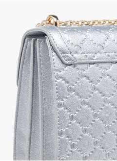 Le Confort Womens Monogram Embossed Crossbody Bag With Magnetic Closure  - Image 5