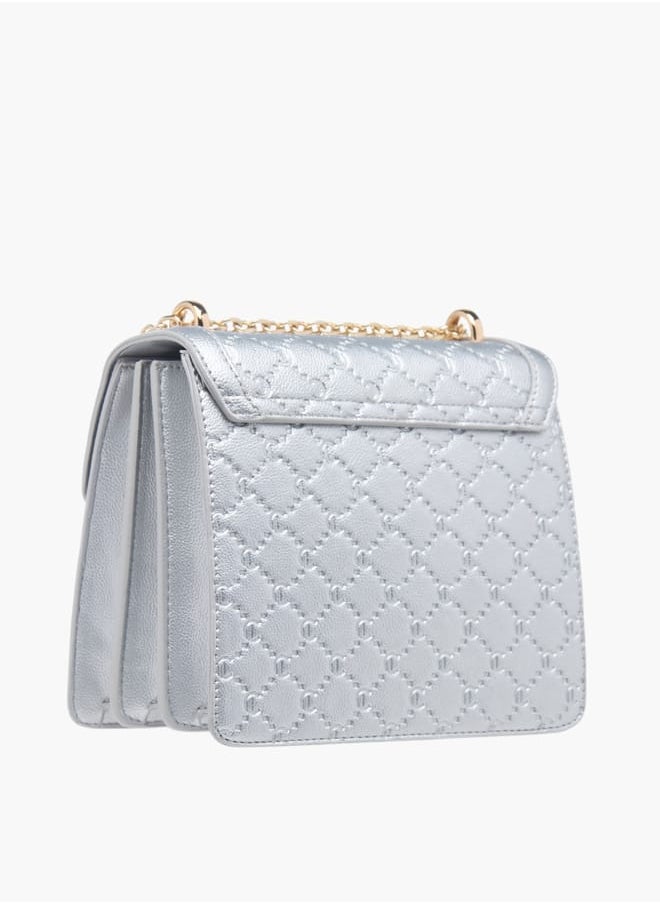 Le Confort Womens Monogram Embossed Crossbody Bag With Magnetic Closure  - Image 3