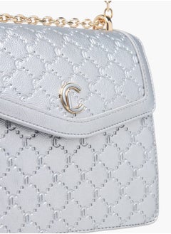 Le Confort Womens Monogram Embossed Crossbody Bag With Magnetic Closure  - Image 4