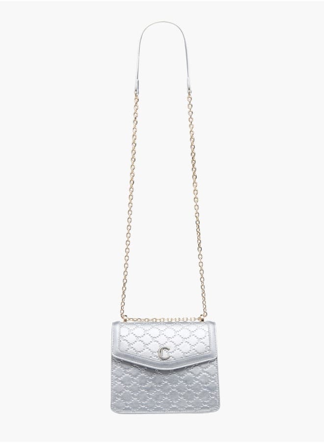 Le Confort Womens Monogram Embossed Crossbody Bag With Magnetic Closure  - Image 2