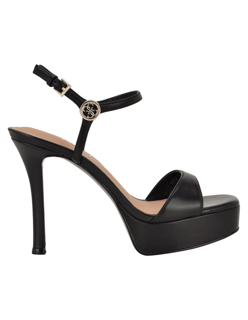 Guess Women's Hendora Heeled Sandal, Black Leather 001, 8 - Image 2