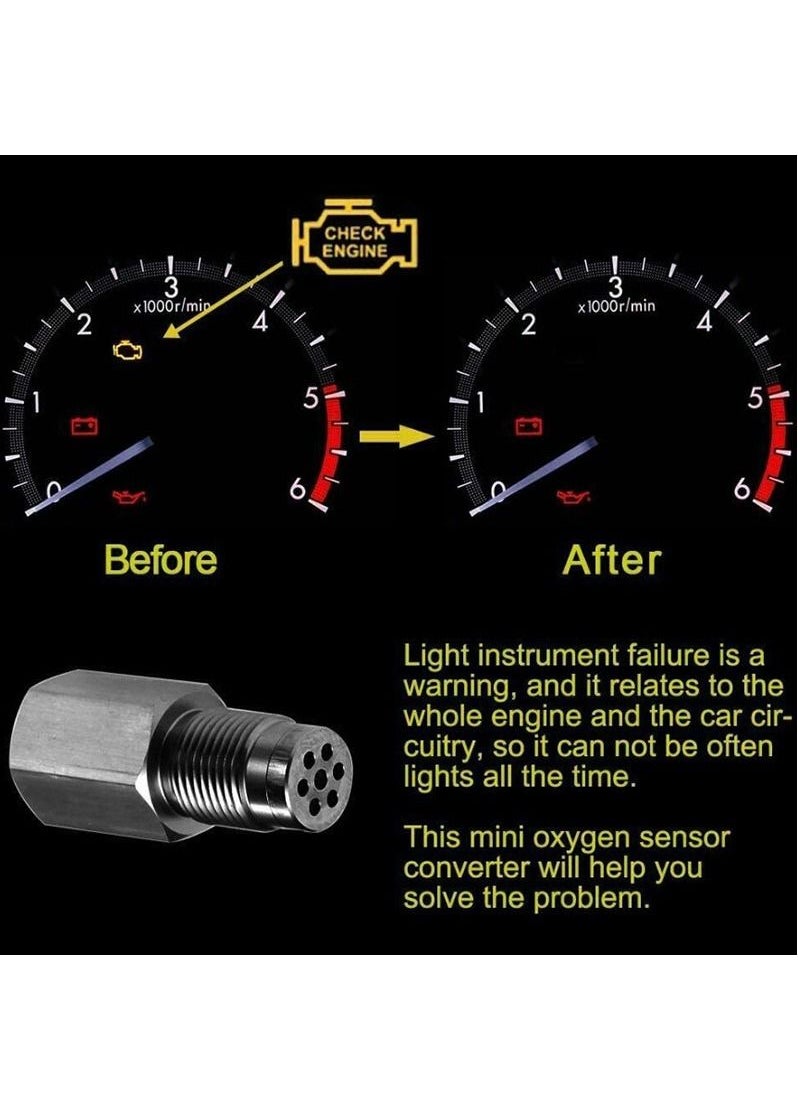 Generic Car Universal O2 Oxygen Sensor Spacer Engine Light Adapter Bung Catalytic Converter Fix  - Image 3