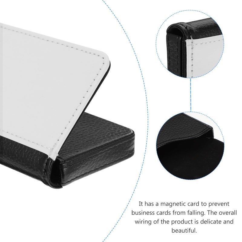 Pu Leather Business Card Holder ID Card Cover Protective Sleeve Travel Professional Use - Image 4