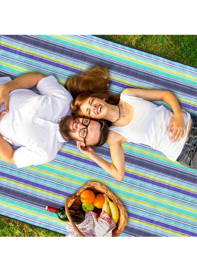 RollsTimi  Waterproof Portable Picnic Mat 145x180cm Blue - Image 2