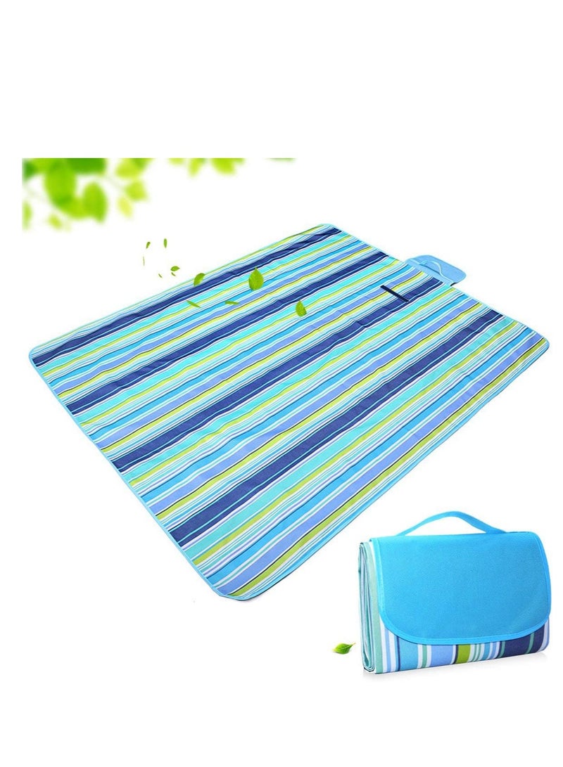 RollsTimi  Waterproof Portable Picnic Mat 145x180cm Blue - Image 3