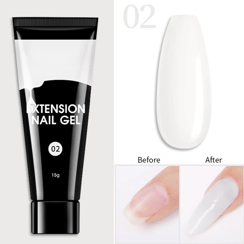 Poly Nail Gel - Manicure Lengthening Gel Set - Nail Strengthening Kit,for Girls Beginners Women Home Salon Beauty Vacation Party Wedding - Image 4