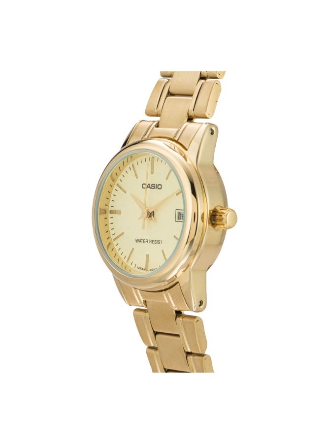 Casio LTP-V002G-9AUDF Women’s Gold-Tone Stainless Steel Analog Watch – Champagne Dial - Image 2