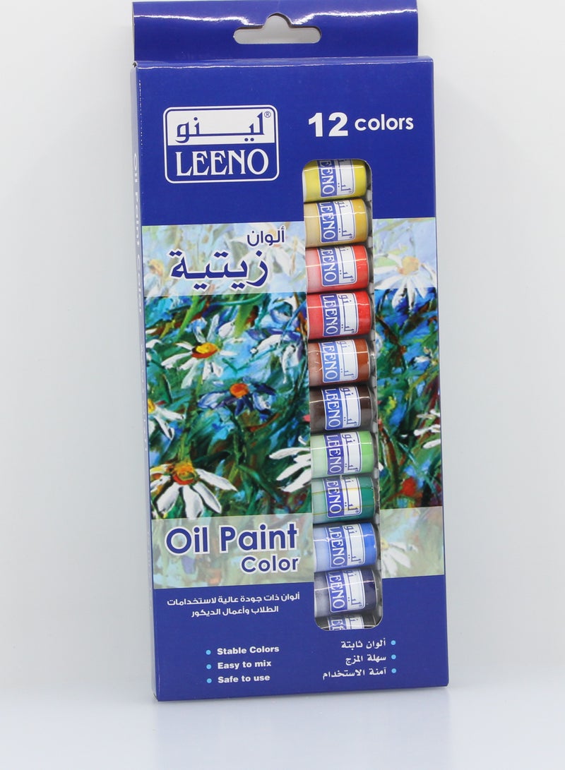 لينو مجموعة ألوان زيتية مكونة من 12 قطعة متعدد الألوان 12 مل