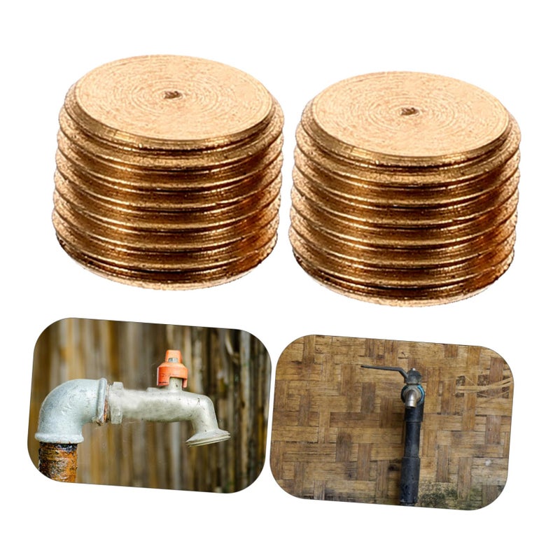 6Pcs Copper Hexagonal End Caps Hose Fitting Adapters For Sprinkler System Water Line - Image 4