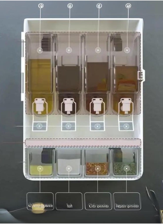 Wall Mounted Kitchen Rack Oil Dispenser and Organizer, Multi-Functional Spice Storage Box No Hole Spice Box, High Capacity - pzsku/ZC02BF746DFE1D4DC794AZ/45/_/1724443777/d14298d5-6071-43ee-9fa1-8ff9c9e3ee15