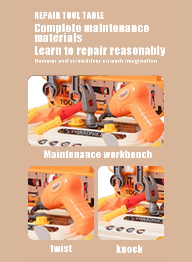 Kids Repair Tool Box,Kids Tool Set Pretend Play Disassembly,Creative Construction Engineering Building Block Games with Toy Drill and Screwdriver Tool Set,Simulated electric drill, screwdriver tool, - Image 5