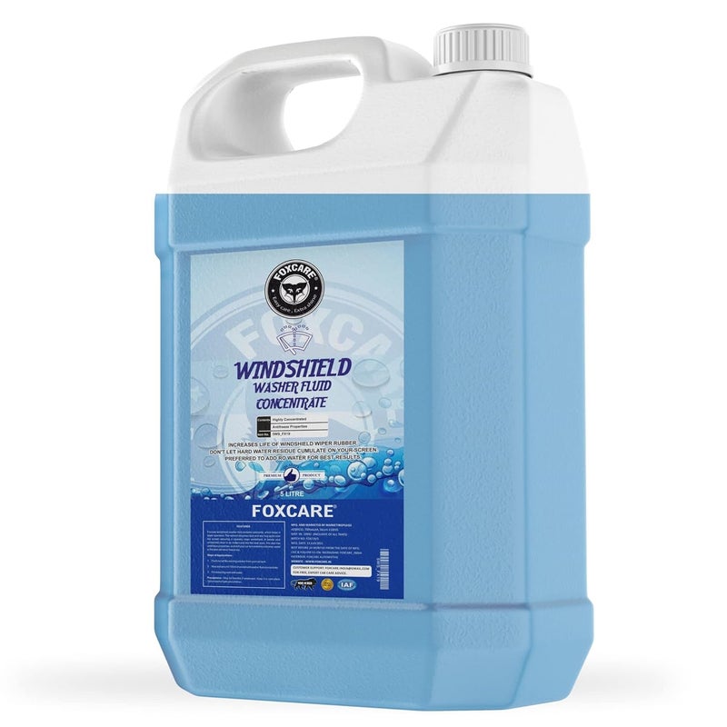 Foxcare Windshield Washer Fluid Concentrate For Car - Car Windshield Cleaner Liquid In Concentrate Form (20mL Enough For 1L Tank) - Get A Streak Free Finish With Our Car Wiper Liquid - 5liters - Image 2