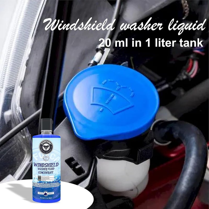 Foxcare Windshield Washer Fluid Concentrate For Car - Car Windshield Cleaner Liquid In Concentrate Form (20mL Enough For 1L Tank) - Get A Streak Free Finish With Our Car Wiper Liquid - 5liters - Image 4
