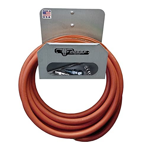 Pit Posse PP3188 Air Hose Hanger Storage Organizer - Made in USA - Enclosed Trailer Shop Garage Automotive Accessories - Aluminum Cord Cable Hose Holder - Rust Resistant (Silver) - Image 4