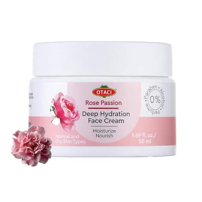 OTACI Rose-Infused Herbal Face Cream – Ultra-Nourishing Vegan Moisturizer for Deep Hydration, Smooth Texture & Radiant Glow (50 ml) - Image 1