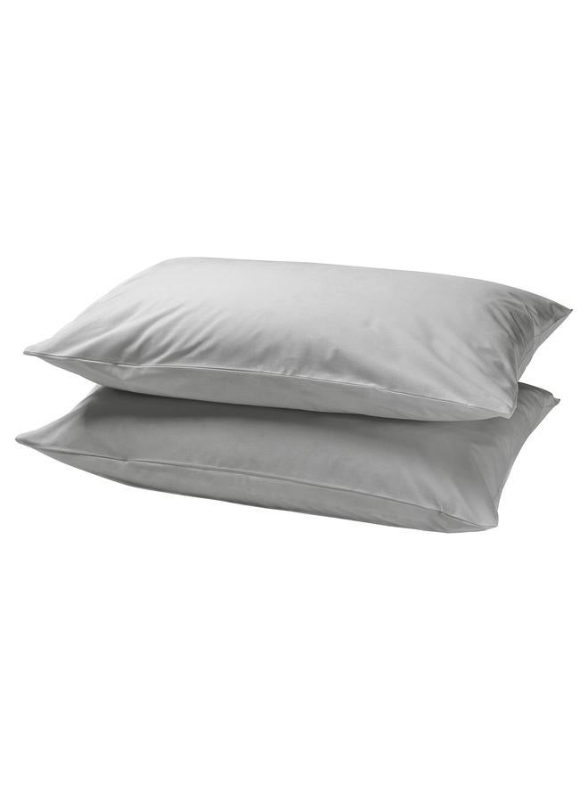 زبون غطاء وسادة، رمادي فاتح، 50×80 سم - Image 1