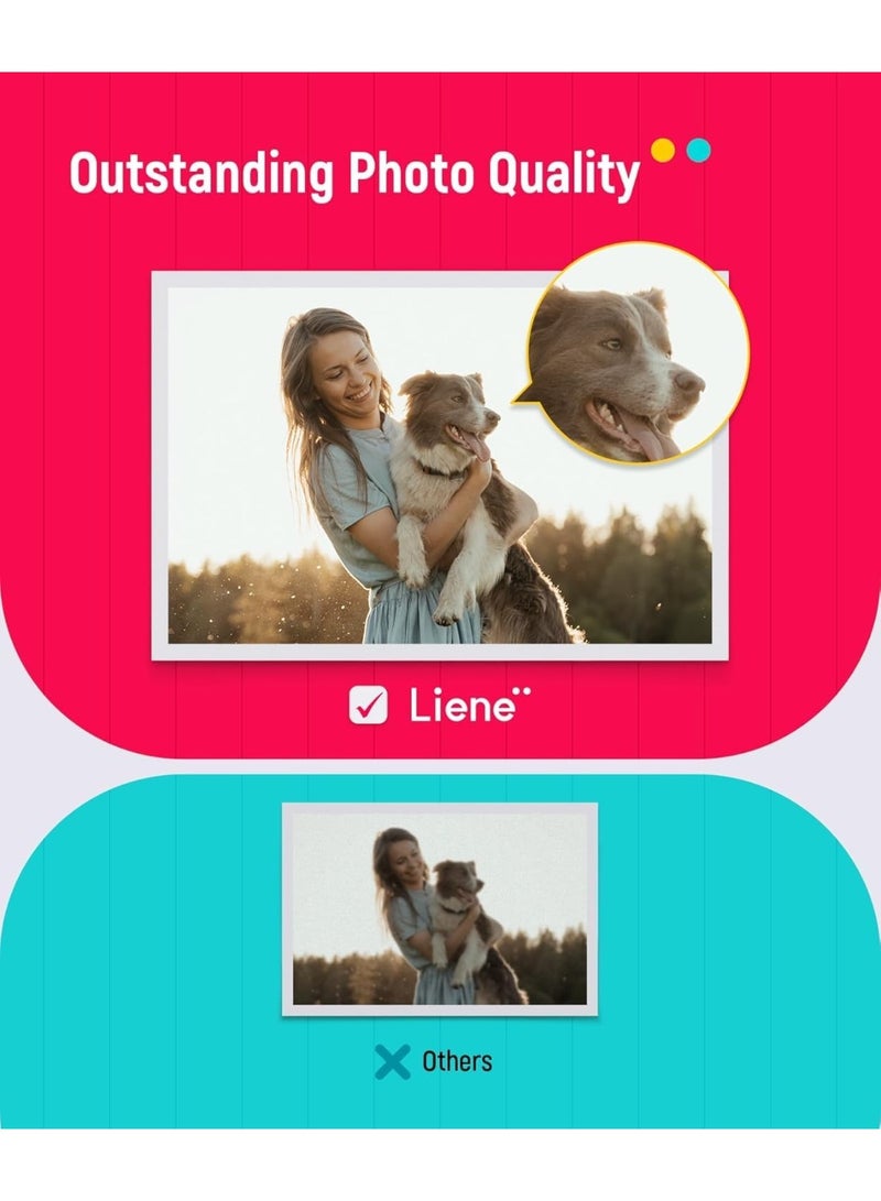 Liene Photo Paper & Cartridge, 2 Ink Cartridge Refill & 72 sheets photo papers, 4x6", Dye Sublimation, Water & Oxidation-Proof, Compatible w/Liene PixCut S1 Photo Sticker Printer and Cutter - Image 3