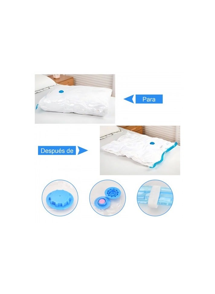 Vacuum bags 5 pieces vacuum bags clothing vacuum storage bags reusable vacuum bags travel vacuum clothing bags for clothes, blankets, towels, rolls by hand (40 x 50 cm - small) - Image 2