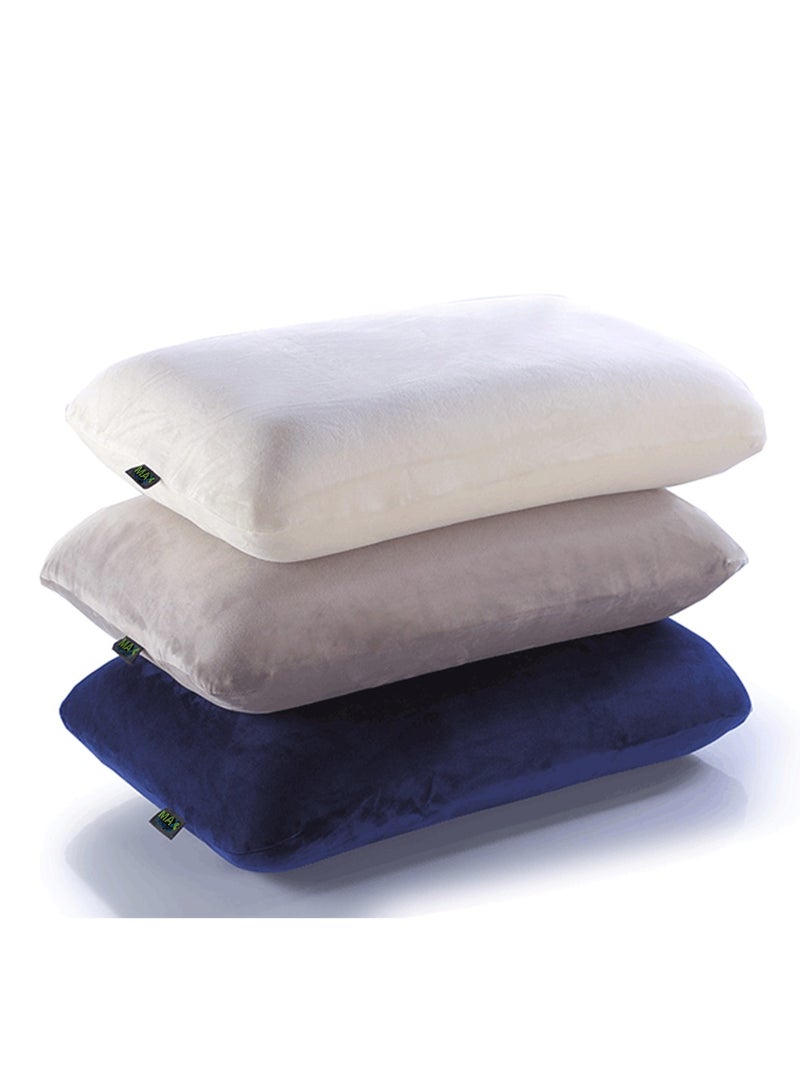 ماكس كمفورت وسادة سرير للحصول على نوم هادئة ومريحة جدا، وسادة مسطحة من الجانبين مشابه لوساده السرير العاديه (المنزليه) لون كحلي - Image 2