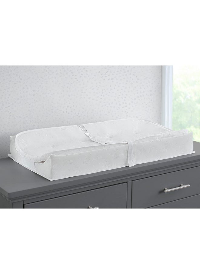 Delta CHILDREN - Serta Perfect Sleeper 2-in-1 Deluxe Pillow Top Changing Pad & Portable Changing Mat, White - Image 1