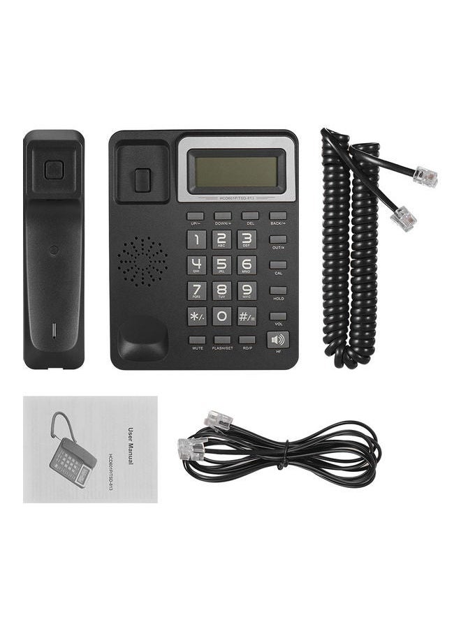 NIBEMINENT LCD Display Corded Landline Phone Black  - Image 3