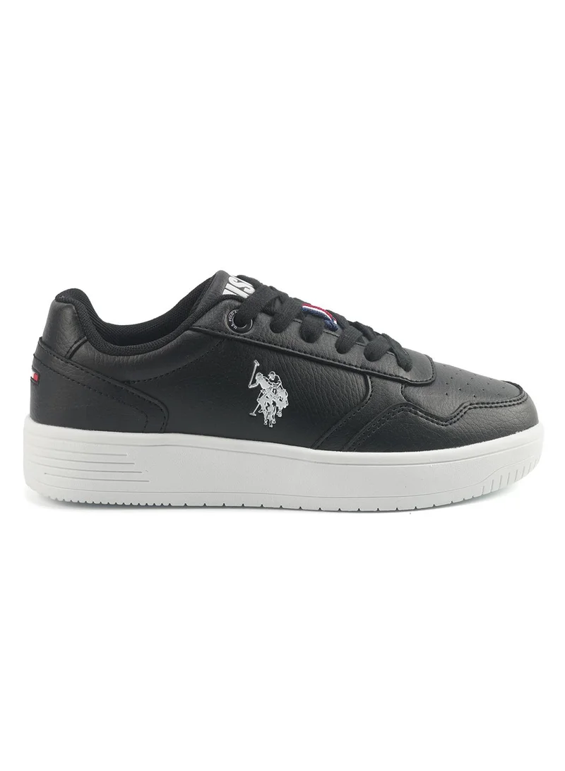 Men's Black Classic Low-Top Sneakers with Iconic Branding for a Clean Look