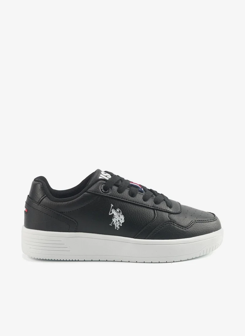 Men's Black Classic Low-Top Sneakers with Iconic Branding for a Clean Look Shoes