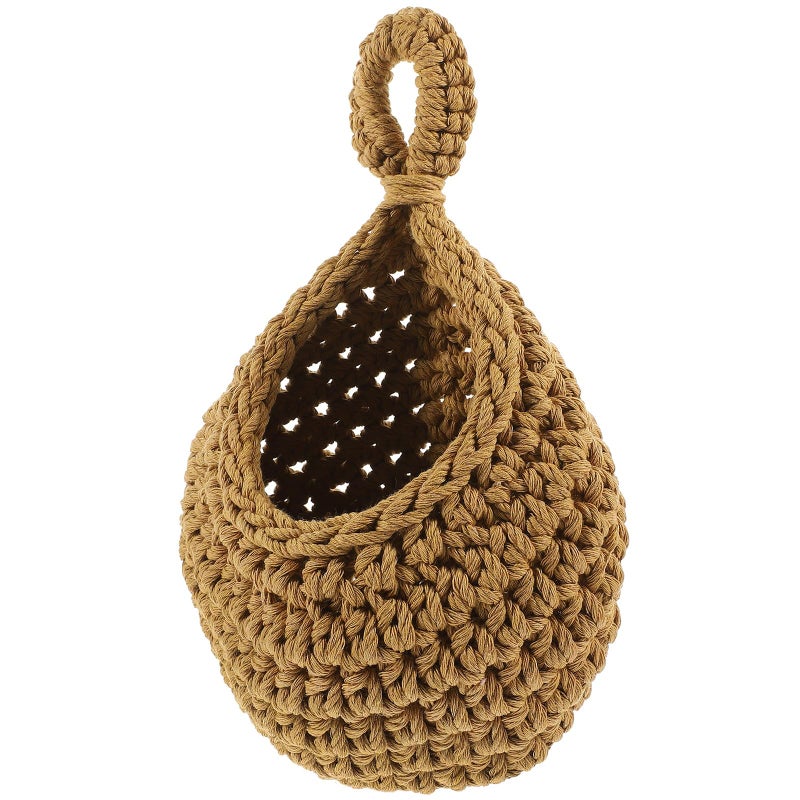 Cotton Rope Wall Hanging Basket Kitchen Storage Organizer For Fruits Vegetables - Image 2