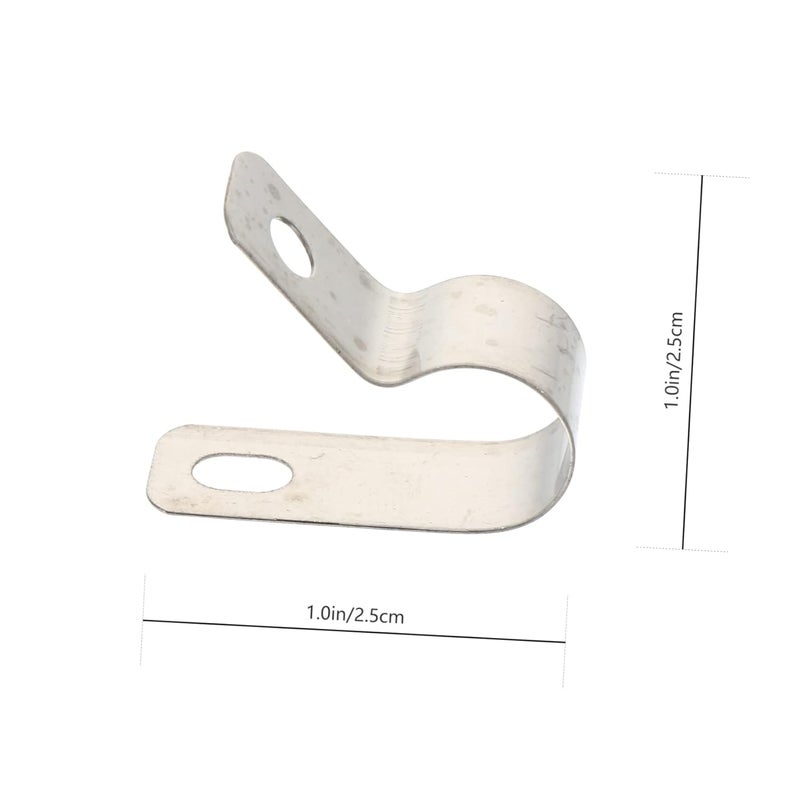 Stainless Steel R Type Cable Clamps 20 Pcs Durable Metal Wire Management Clips - Image 3