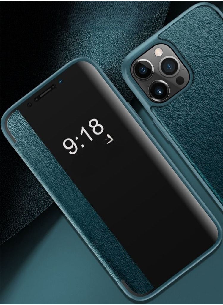 Generic - Apple iPhone Intelligent Transparent Magnetic Absorber Leather Protective Cover iPhone 13 Pro  max 6.7 - Image 1