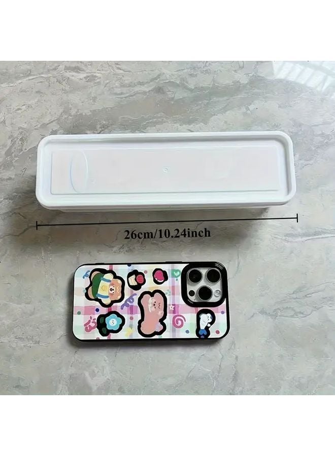 6 قطع حاويات طعام شفافة قابلة للتكديس مع أغطية سهلة التنظيف - Image 4