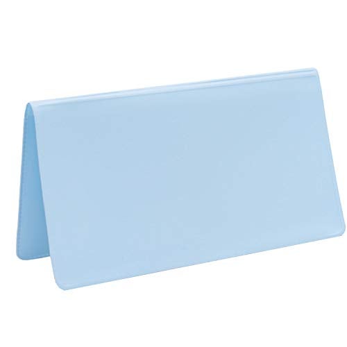 CAROUSELCHECKS Baby Blue Vinyl Checkbook Cover, Top Tear Personal Vinyl Checkbook Cover - Image 4