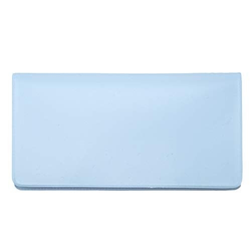 CAROUSELCHECKS Baby Blue Vinyl Checkbook Cover, Top Tear Personal Vinyl Checkbook Cover - Image 1