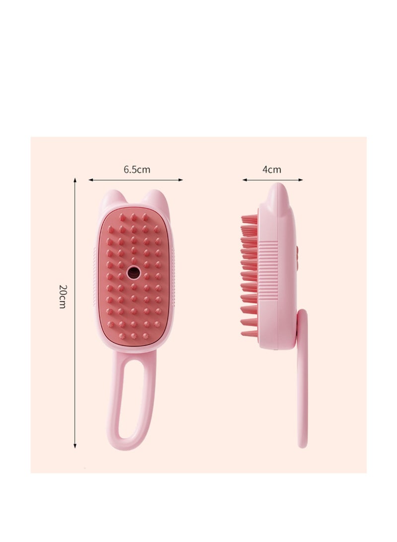 SOLARAE Pet Hair Care Tool, Hair Cleaner Brush, Gently Removes Loose Undercoat and Tangled Hair, Pet Grooming Brush-Pink, Comb for Grooming Long Haired & Short Haired Dogs, Cats, Rabbits, & More - Image 2