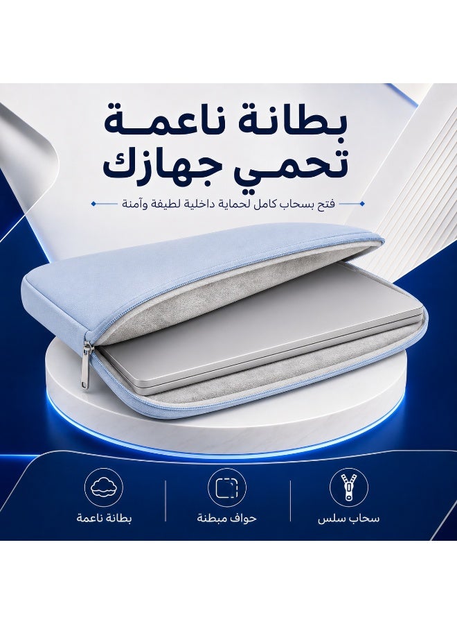 QIYUE Laptop Sleeve 13/13.3/14 Inch with Power Bag, Slim Protective Case Compatible with Apple MacBook Air 13, MacBook Pro 13/14, Huawei MateBook 13/14/D14/D15, Lenovo IdeaPad 14, ThinkPad 14, ThinkBook 14, HP Pavilion 14, HP Envy 14, Dell XPS 13, Inspiron 14, Simple Bag for Men & Women - Image 4