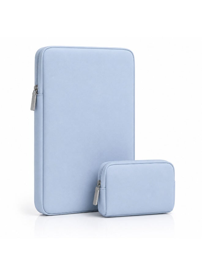 QIYUE Laptop Sleeve 13/13.3/14 Inch with Power Bag, Slim Protective Case Compatible with Apple MacBook Air 13, MacBook Pro 13/14, Huawei MateBook 13/14/D14/D15, Lenovo IdeaPad 14, ThinkPad 14, ThinkBook 14, HP Pavilion 14, HP Envy 14, Dell XPS 13, Inspiron 14, Simple Bag for Men & Women - Image 1