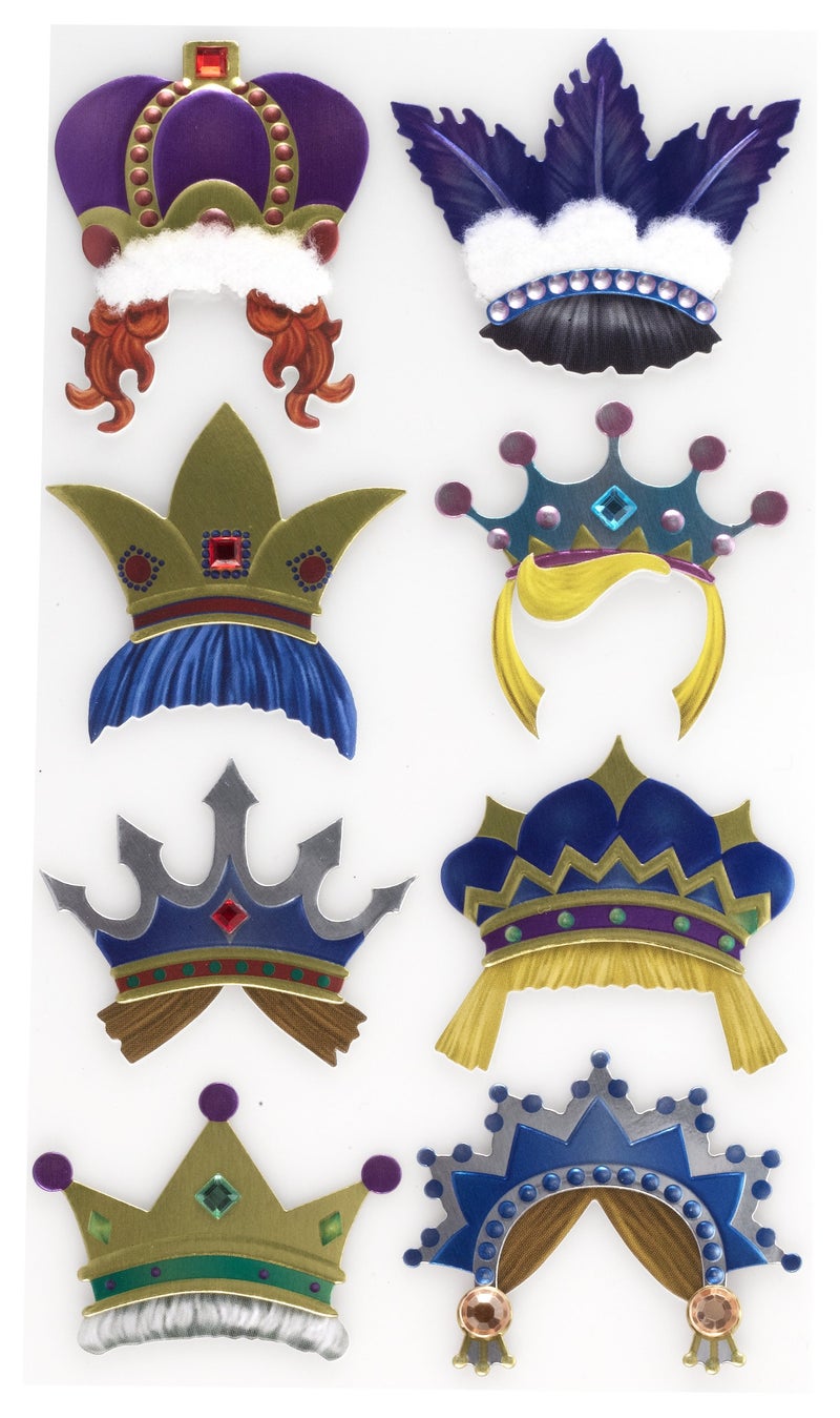 EK Success Brands Jolees Boutique Decorative Stickers Fun Crowns Dress Ups