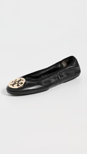 Tory Burch Women's Reva Travel Ballet Flats, Perfect Black/Gold, 10 Medium US - Image 3