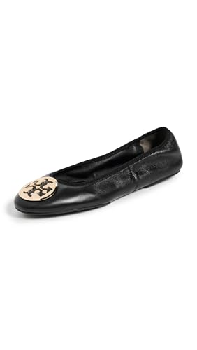 Tory Burch Women's Reva Travel Ballet Flats, Perfect Black/Gold, 10 Medium US - Image 5