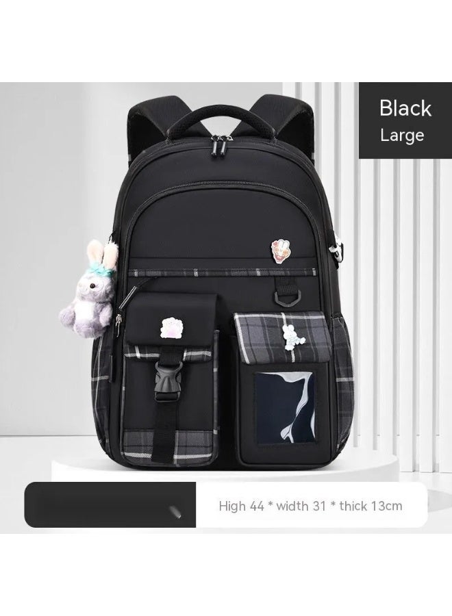 Girls' backpacks, book bag with cute pendant, school bag - Image 2