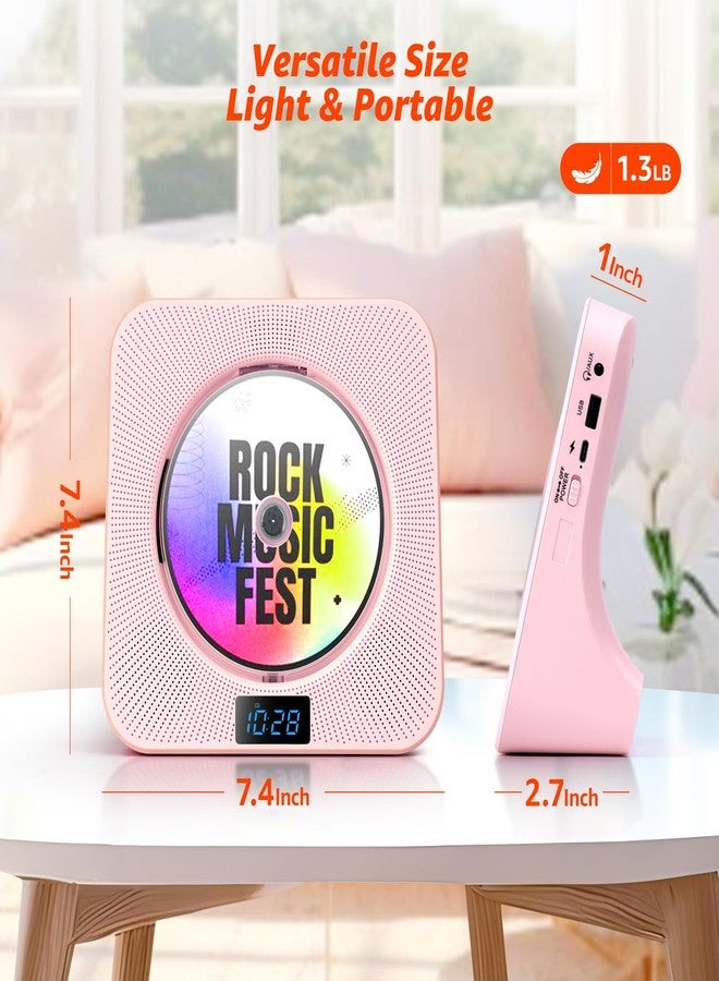 ROADOM Portable CD Player Upgraded(KC-809), ROADOM Bluetooth Speakers & FM Radio with LCD Screen, Wall Mountable CD Music Player - Image 3