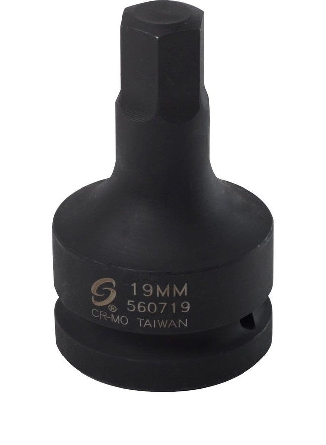 SUNEX TOOLS 560719 1-Inch Drive 19mm Hex Driver Socket