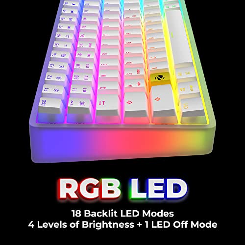 ZEBRONICS Premium Wireless Mechanical Keyboard, Outemu RED Switch, 3X Bluetooth, Hot swap, Mac, Android, Windows, Type C 1.8m Braided Cable, 2.4GHz RF, 18 RGB LED & Backlit Keys MAX Ninja 200 - White - Image 5