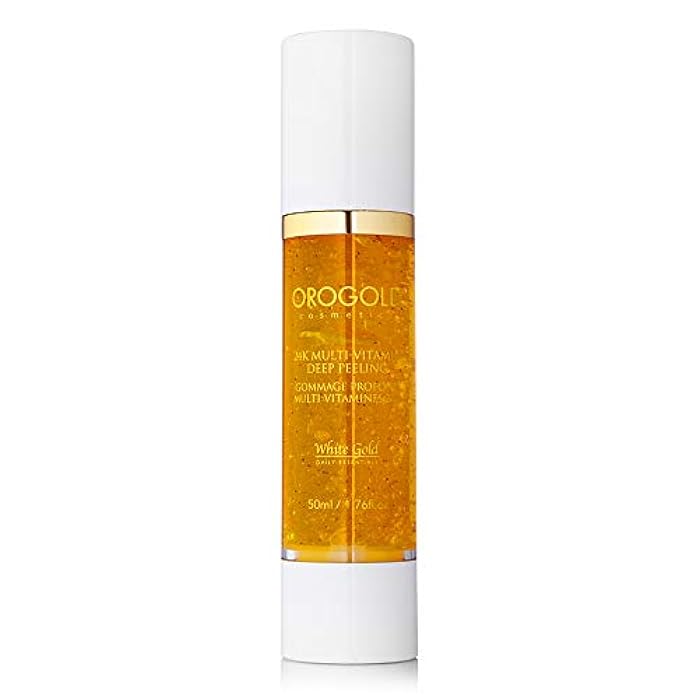 OROGOLD White Gold 24K Multi-Vitamin Deep Peeling - Facial Exfoliator with Gold, Walnut, Coconut, Green Tea, Mandelic, Vitamins A C E - 1.76 Fl. Oz. - Image 2