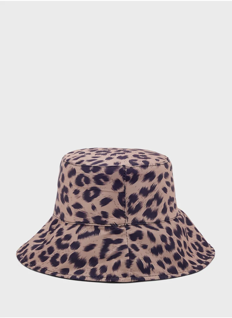 جينجر Leopard Print  Bucket Hat