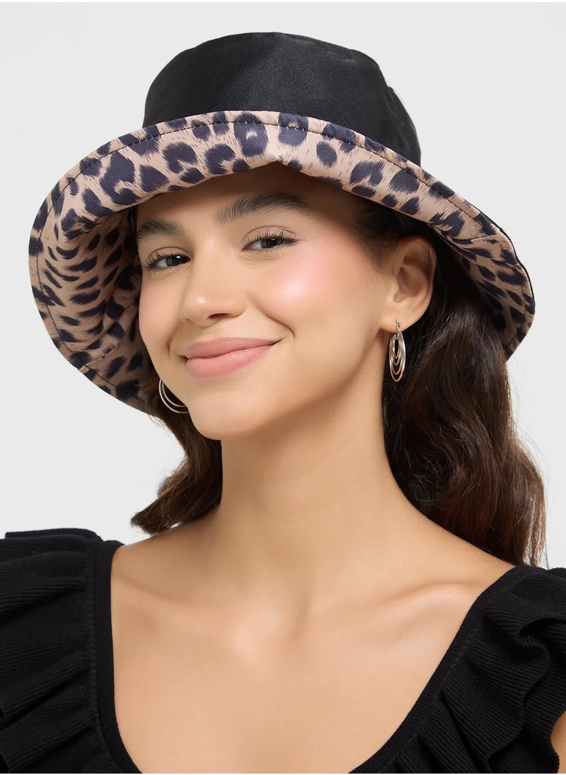 جينجر Leopard Print  Bucket Hat