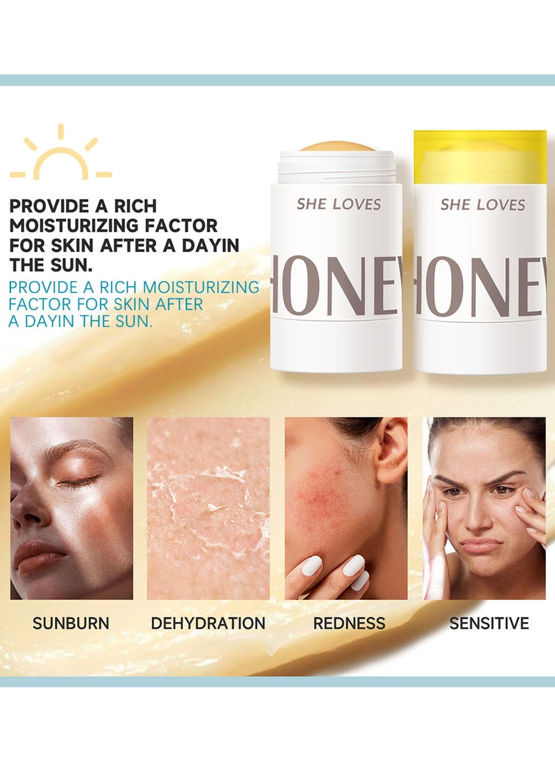 Honey Soothing Essence Stick Moisturizing Effective Soothing Refreshing Mild Penetrating to Smooth and Delicate the Skin and Sooth Redness on the Face and Neck 34g