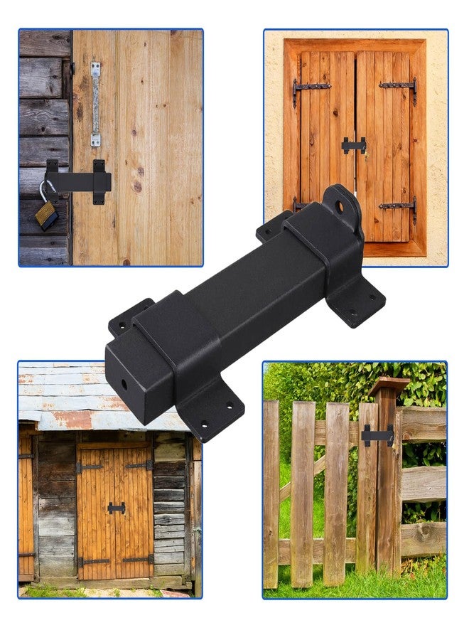 VANROUG 7.5" Heavy Duty Security Slide Latch Lock,with Padlock Hole Adjustable Gate Latch for Wooden Fences Barn Doors, Interior and Outdoor Door Latch,etc. - Image 5